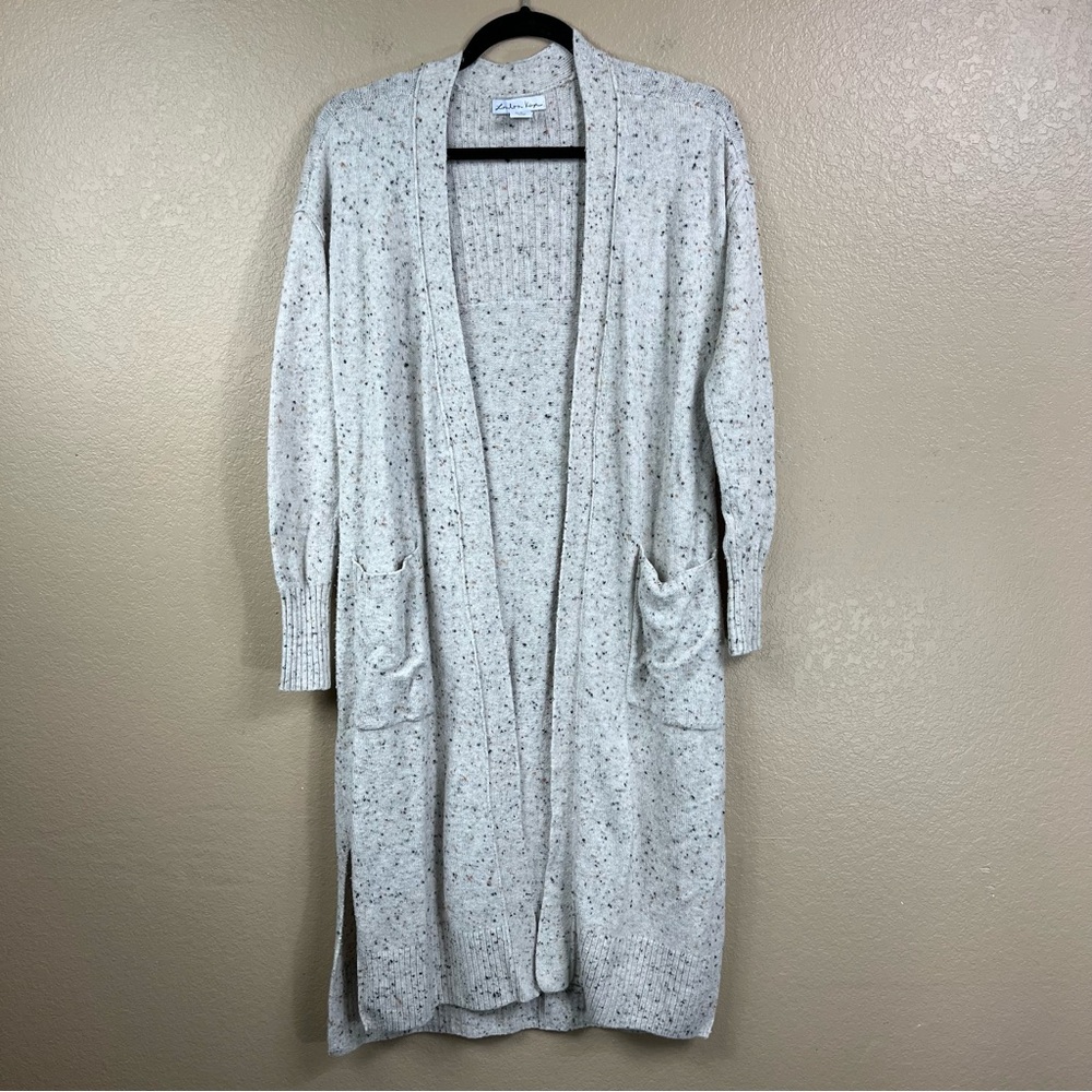 London Kaye nubby speckled longline sweater